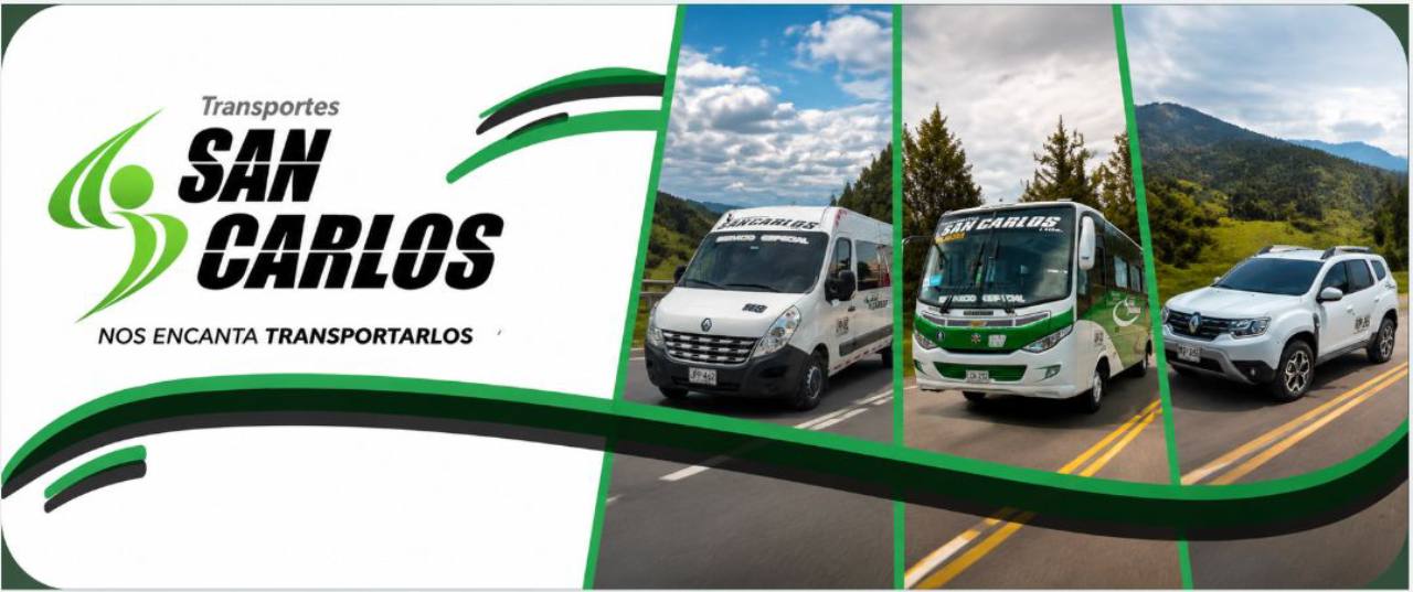 Flota de Transportes San Carlos: van, bus y camioneta